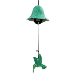 Gjutjärn vindleksak - grön och guldkolibri