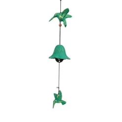 Gjutjärn vindleksak - grön och guldkolibri