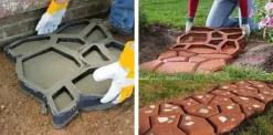 Hot Gjutnät för Trädgårdsgångar - Plast hexagon-formad Trädgårdsstenar & Klivstenar