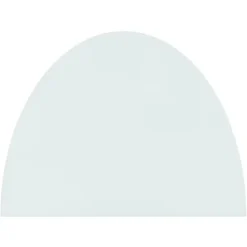 Discount Glas - Living Glasskiva för öppen spis halvrund 800x600 mm Tillbehör Till Vedeldade Kaminer & Öppna Spisar