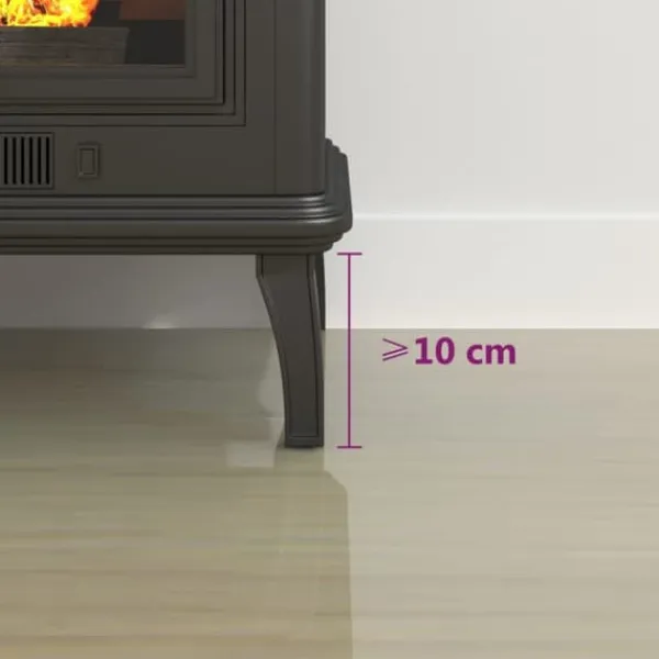 Discount Glas - Living Glasskiva för öppen spis halvrund 800x600 mm Tillbehör Till Vedeldade Kaminer & Öppna Spisar