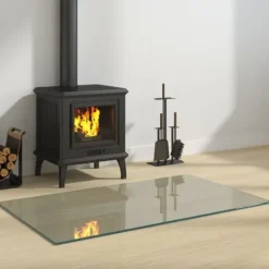 Sale Glasskiva för öppen spis rektangulär 100x60 cm Tillbehör Till Vedeldade Kaminer & Öppna Spisar