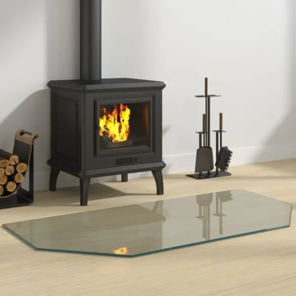 Discount Glasskiva för öppen spis sexkantig 100x50 cm - Glasskiva - Glasskivor - Home & Living Tillbehör Till Vedeldade Kaminer & Öppna Spisar