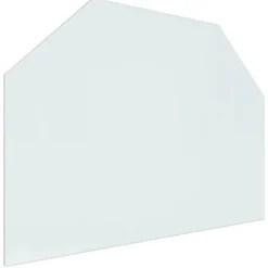 vidaXL Glasskiva för öppen spis sexkantig 80x60 cm