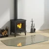 vidaXL Glasskiva för öppen spis sexkantig 120x60 cm
