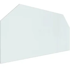 vidaXL Glasskiva för öppen spis sexkantig 120x60 cm