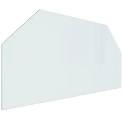 vidaXL Glasskiva för öppen spis sexkantig 100x50 cm