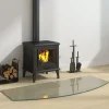 Hot Glasskiva för öppen spis 120x50 cm Tillbehör Till Vedeldade Kaminer & Öppna Spisar