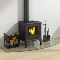 Hot Glasskiva för öppen spis 120x50 cm Tillbehör Till Vedeldade Kaminer & Öppna Spisar