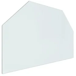 Outlet Glasskiva för öppen spis 80x50 cm - Skyddsglasplatta av härdat glas | Färg: Transparent | Storlek: 80x50 cm Tillbehör Till Vedeldade Kaminer & Öppna Spisar