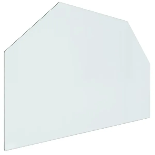 Outlet Glasskiva för öppen spis 80x50 cm - Skyddsglasplatta av härdat glas | Färg: Transparent | Storlek: 80x50 cm Tillbehör Till Vedeldade Kaminer & Öppna Spisar