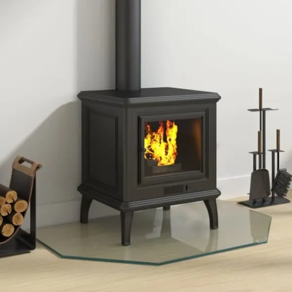 Outlet Glasskiva för öppen spis 80x50 cm - Skyddsglasplatta av härdat glas | Färg: Transparent | Storlek: 80x50 cm Tillbehör Till Vedeldade Kaminer & Öppna Spisar