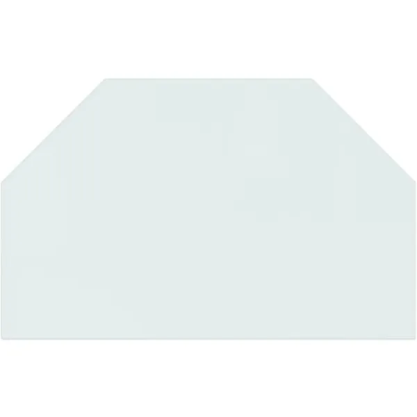 Outlet Glasskiva för öppen spis 80x50 cm - Skyddsglasplatta av härdat glas | Färg: Transparent | Storlek: 80x50 cm Tillbehör Till Vedeldade Kaminer & Öppna Spisar