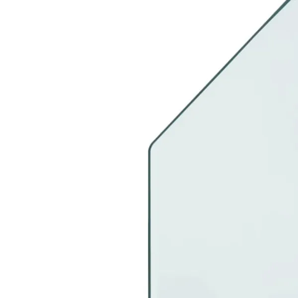 Outlet Glasskiva för öppen spis 80x50 cm - Skyddsglasplatta av härdat glas | Färg: Transparent | Storlek: 80x50 cm Tillbehör Till Vedeldade Kaminer & Öppna Spisar