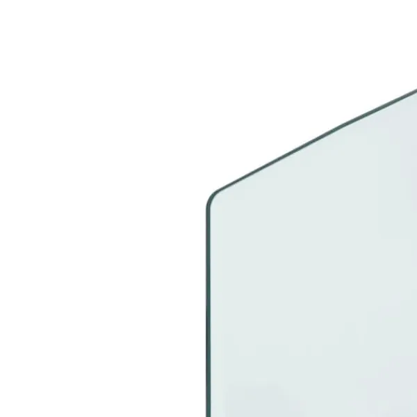 Glasskiva för öppen spis 120x50 cm - Härdat glas för golvskydd | Färg: Transparent | Storlek: 120x50 cm