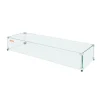 Glasvindskydd, Rektangulärt eldbord, 92.4x41.7x19.1 cm, Glas