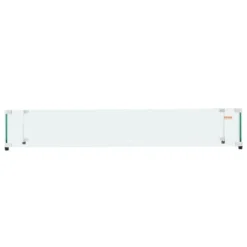 Glasvindskydd, Rektangulärt eldbord, 92.4x41.7x19.1 cm, Glas