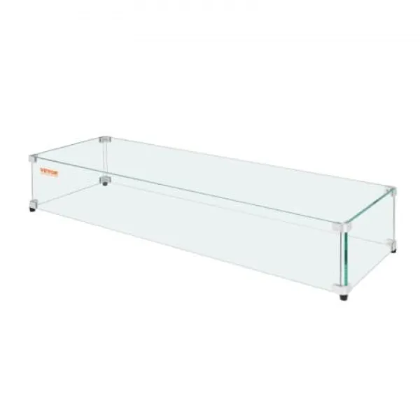Outlet Glasvindskydd, 79,8x31,7x16,5 cm, Klar, Härdat glas Tillbehör Till Vedeldade Kaminer & Öppna Spisar