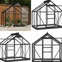 Sale Glasväxthus antracit 155x103x191 cm aluminium - Växthus - Växt Hus - Home & Living Växthus