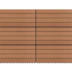 Discount Golvbeläggning - Living Markplattor WPC 60x30 cm 6 st 1 m² brun Trädgårdsprydnader