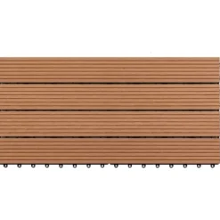 Discount Golvbeläggning - Living Markplattor WPC 60x30 cm 6 st 1 m² brun Trädgårdsprydnader