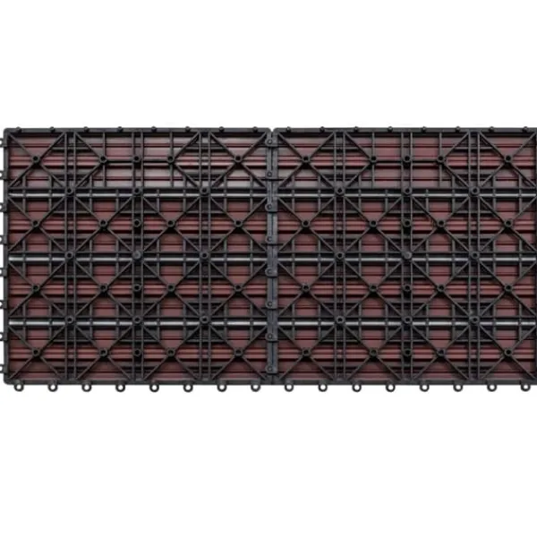 Discount Golvbeläggning - Living Markplattor WPC 60x30 cm 6 st 1 m² brun Trädgårdsprydnader