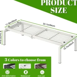 Best Gouisalin metallväxtställ för inomhusbruk och trädgård 40x84x20,5 cm vit Växtställ