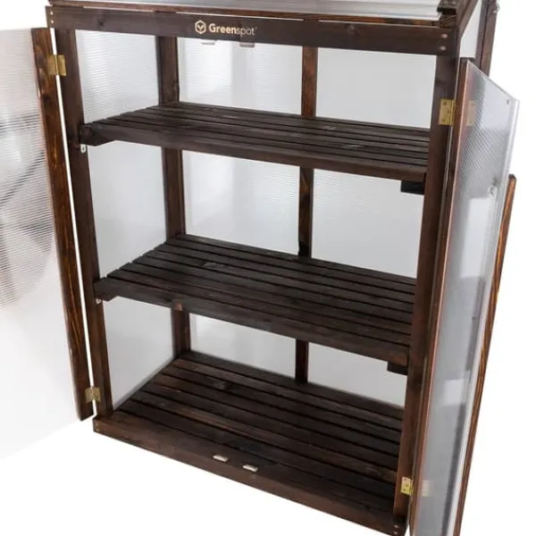 New Greenspot Miniväxthus för balkong och terrass 80 x 42 x 120 cm - Balkongväxthus för övervintring av örter, blommor, plantor - Ursprungsfärg Mörk rosen | CDON Växthus