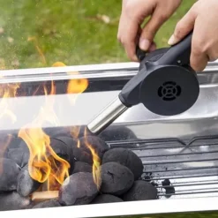 Sale Grillfläkt för att tända en öppen spis Manuell eldstadsgrill Tillbehör Till Vedeldade Kaminer & Öppna Spisar
