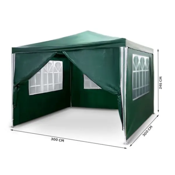 Clearance Grön trädgårdspaviljong 3x3m 4935 Tält & Lusthus