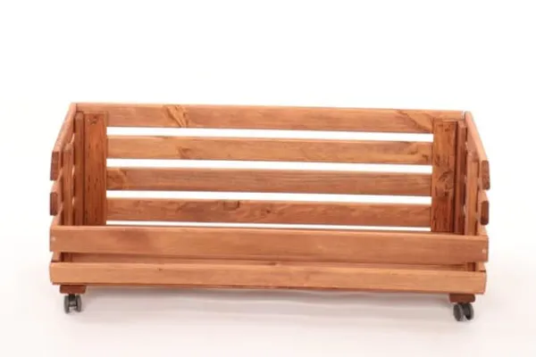 Discount Grönsakslåda på hjul RAWA /bredd 77cm - Brun Trädgårdskorgar
