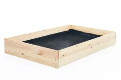 Discount Grönsaksträdgårdslåda - avelslåda - 120x80x18 cm - trä - med markduk Planteringsbänkar