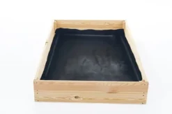 Discount Grönsaksträdgårdslåda - avelslåda - 120x80x18 cm - trä - med markduk Planteringsbänkar
