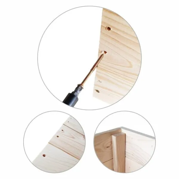 Discount Grönsaksträdgårdslåda - avelslåda - 120x80x18 cm - trä - med markduk Planteringsbänkar