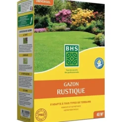Online Gräsmatta - BHS - Rustik gräsmatta 1 kg - Starkare och bättre skyddad - Snabb och hållbar - Alla typer av terräng och klimat, Robust Jord & Sand