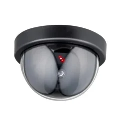 Grundig säkerhetskamera-attrapp med blinkande LED-ljus