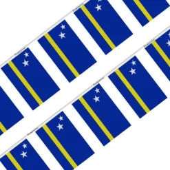 Discount Guirlande Drapeau - Curaçao - 100 delar - 14 x 21 cm - Polyester - Flerfärgad Flaggor & Vindstrutar