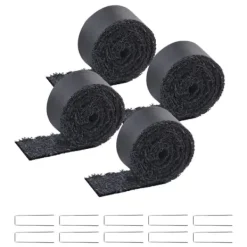 Online Gummimulchrulle 4-Pack, Landskapsarkitektur Matta 120x4,5 tum, Långvarig och Miljövänlig Gummimulchmatta Markduk & Fiberduk