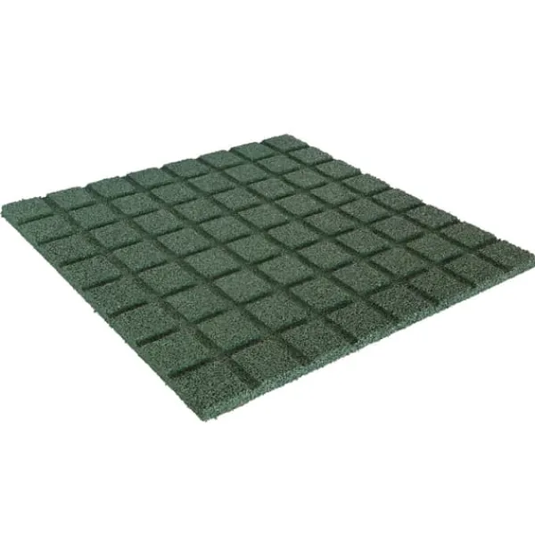 Gummiplatta 20mm - 50x50 cm - Grön