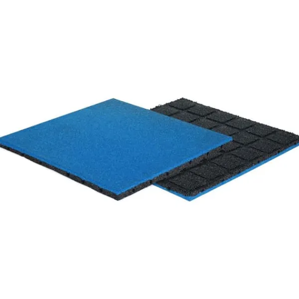 Gummiplatta 45mm Blå - 50x50cm - hålanslutning