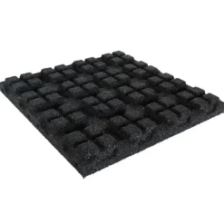 Outlet Gummiplattor 110 mm - 50 x 50 cm - Svart Trädgårdsprydnader