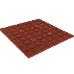 Clearance Gummiplattor 20mm - 50x50 cm - Röd Trädgårdsprydnader