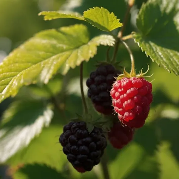 Hallonväxt - Set om 4 - Rubus idaeus 'Malling Promise' - Höjd 50-60cm - ⌀15cm