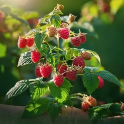 Hallonväxt - Set om 4 - Rubus idaeus 'Malling Promise' - Höjd 50-60cm - ⌀15cm