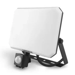 Halogenstrålkastare PIR-rörelsesensor 50W neutralt ljus 5000K 4750lm IP65 FLOOD Videx Säkerhetslampor