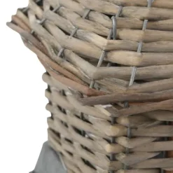 Handgjorda fågelholkar i korgmaterial - Sätt färg på din trädgård | Antal: 3 st | Material: Gjutjärn & Rotting