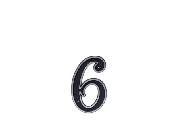 Haushalt Blastic House Number 6 150Mm Black