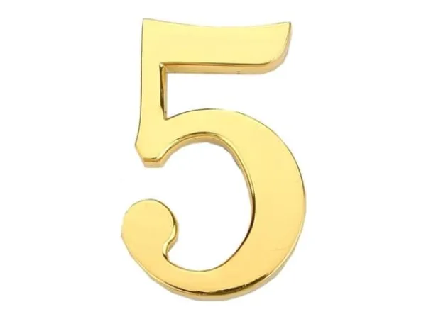 Online Haushalt Door Number 5 Gp-5 45Mm Gold Adresskyltar & Husnummer