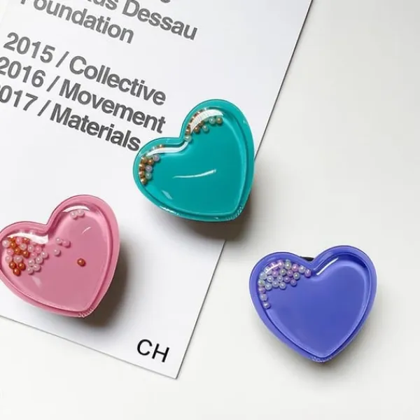 Heart Beads Popup Hållare - Grön