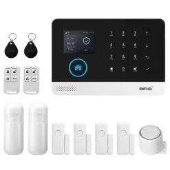Sale Hem säkerhetssystem, trådlös drift, smart hem integration,4G WiFi Kit C, EU-kontakt Hemlarmsystem
